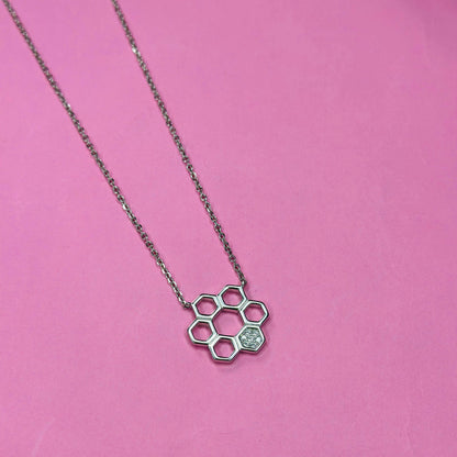 925 Silver Honeycomb Spark Necklace