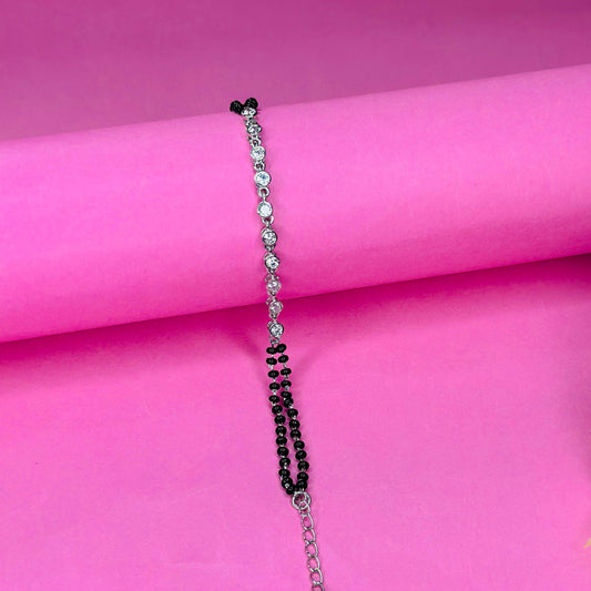 925 Silver Sparkling Line Mangalsutra Bracelet