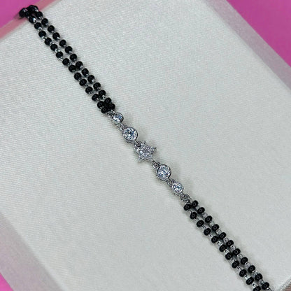 925 Silver Sparkling Star Mangalsutra Bracelet