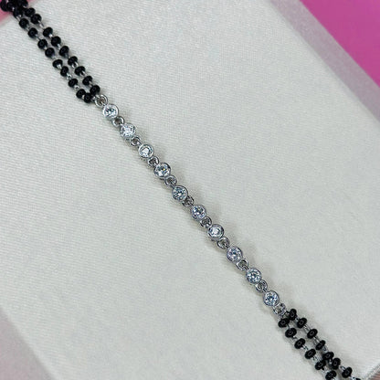 925 Silver Sparkling Line Mangalsutra Bracelet