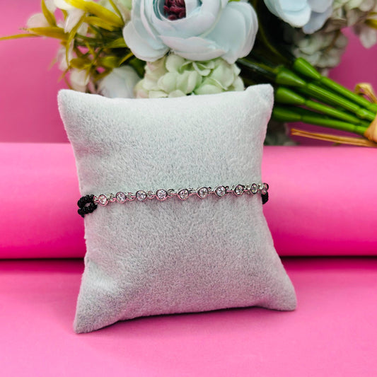 925 Silver Sparkling Line Mangalsutra Bracelet