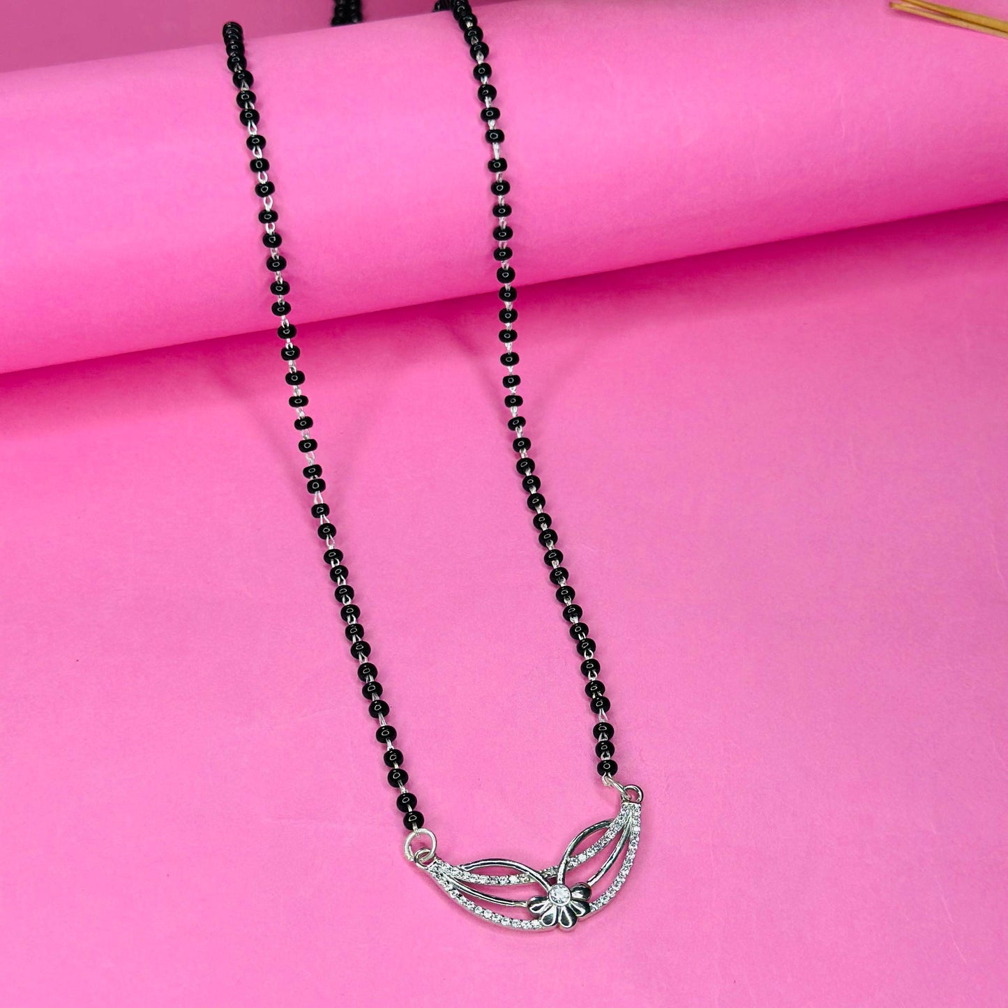 Graceful Bloom Mangalsutra – 925 Sterling Silver