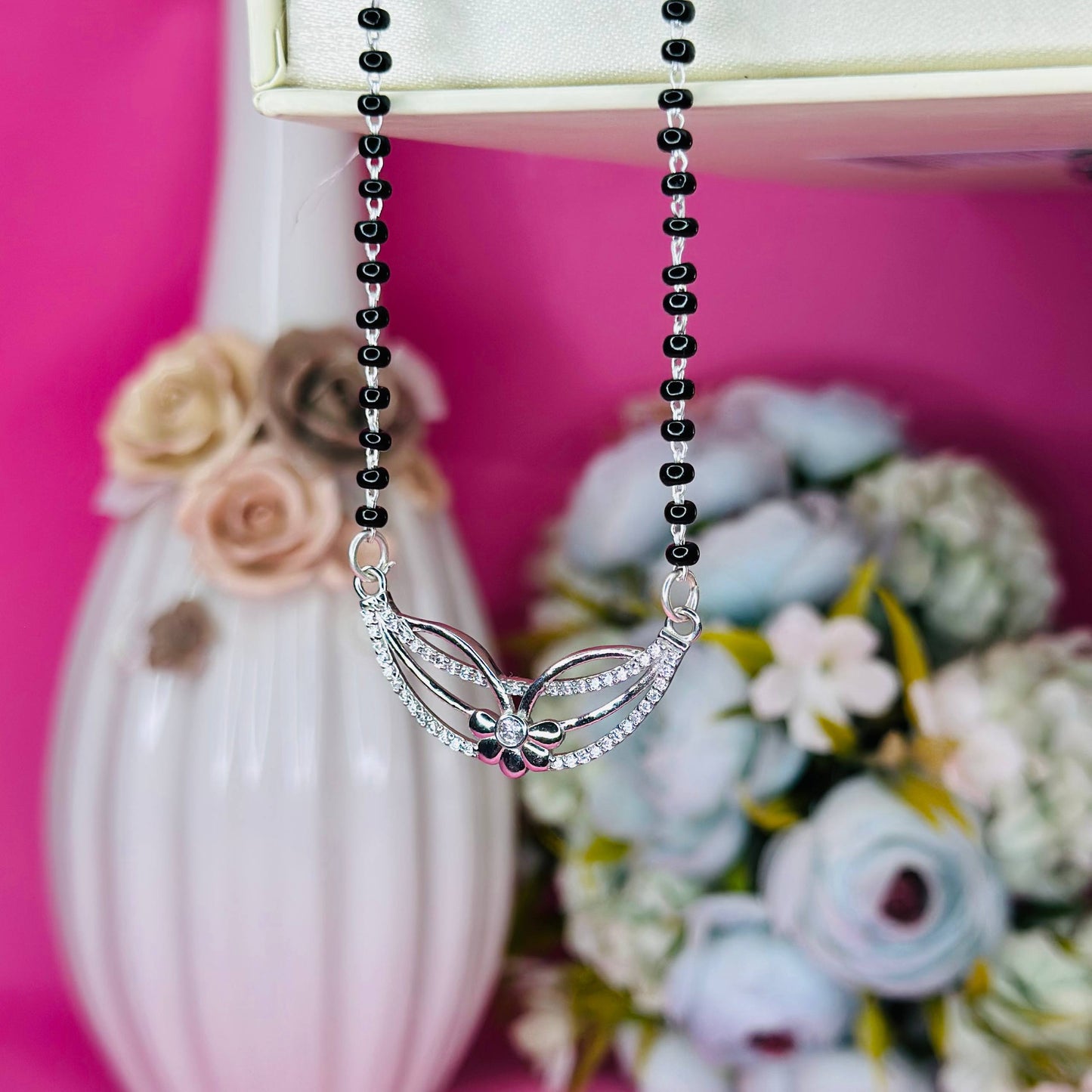 Graceful Bloom Mangalsutra – 925 Sterling Silver