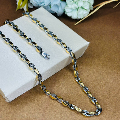 925 Silver Dual Tone Link Chain