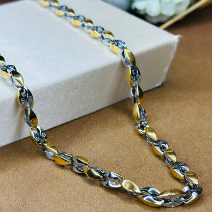 925 Silver Dual Tone Link Chain