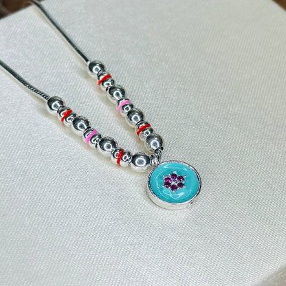 Enchanted Bead Pendant Chain – 925 Sterling Silver