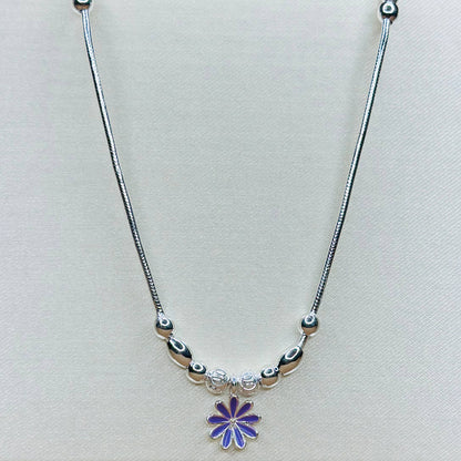 Lavender Bloom Pendant Chain – 925 Sterling Silver