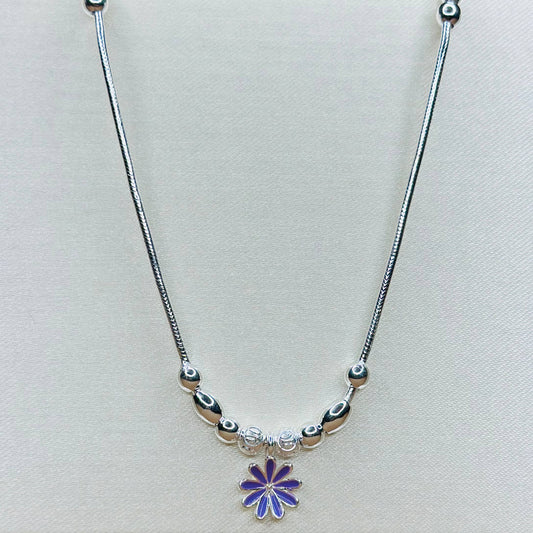 Lavender Bloom Pendant Chain – 925 Sterling Silver