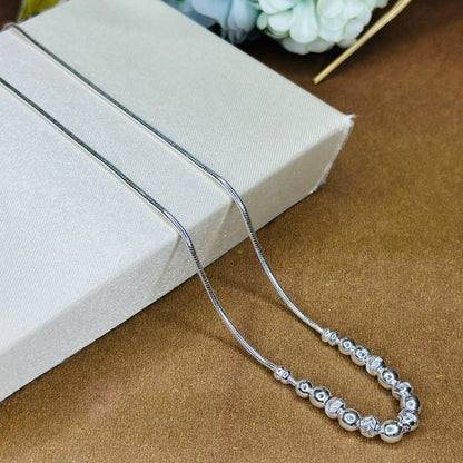Silver Bead Harmony Chain – 925 Sterling Silver