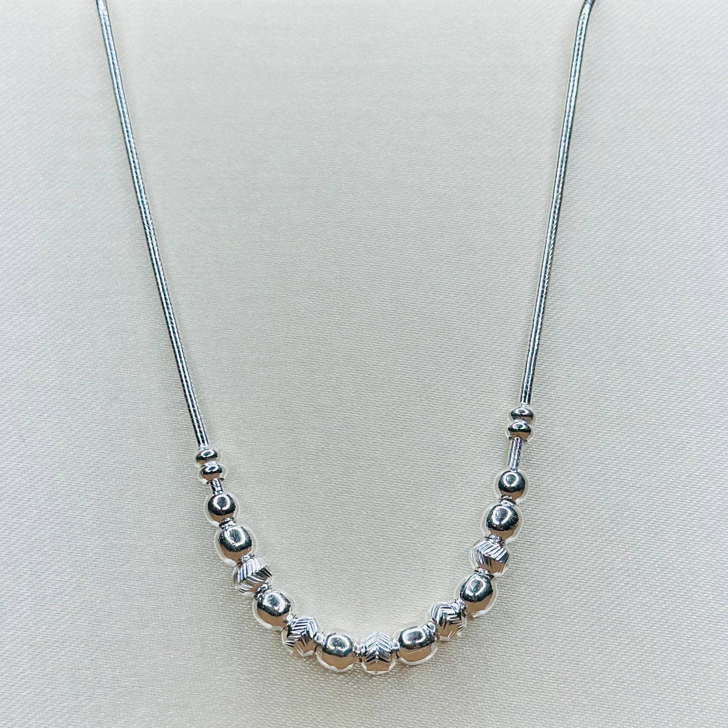 Silver Bead Harmony Chain – 925 Sterling Silver
