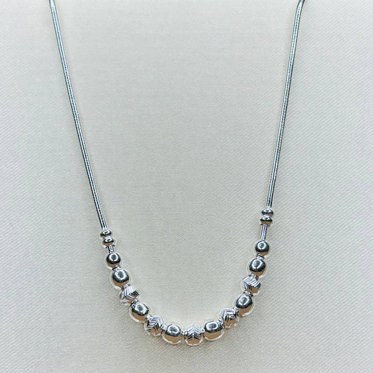 Silver Bead Harmony Chain – 925 Sterling Silver