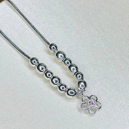 Blossom Bead Chain – 925 Sterling Silver