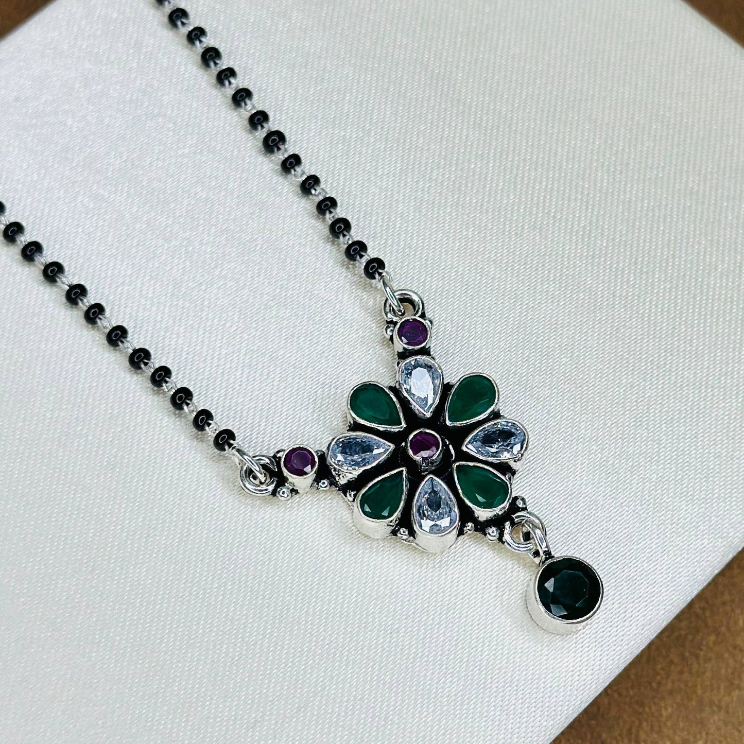 Eternal Bloom Mangalsutra – 925 Sterling Silver