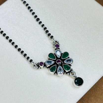 Eternal Bloom Mangalsutra – 925 Sterling Silver