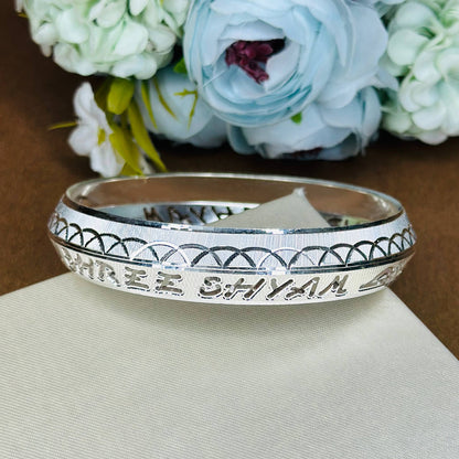 Sterling Silver Kada with "Jai Shree Shyam" Engraving