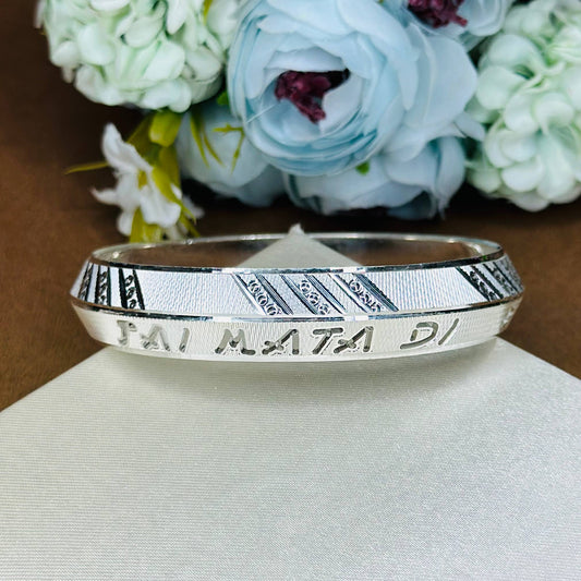 Sacred Sterling Silver "Jai Mata Di" Kada