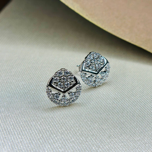 💎 925 Sterling Silver Teardrop Sparkle Stud Earrings