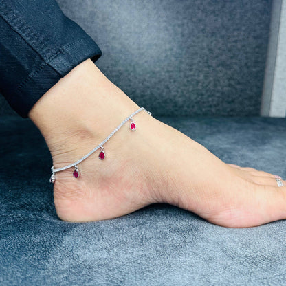 Celeste GemDrop Anklet