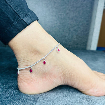 Celeste GemDrop Anklet