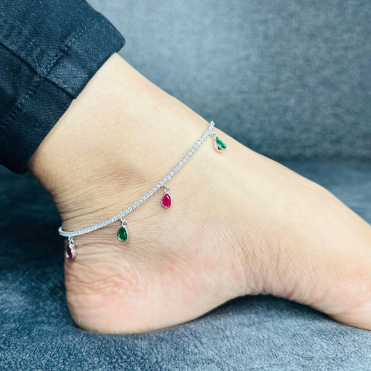 Celeste GemDrop Anklet