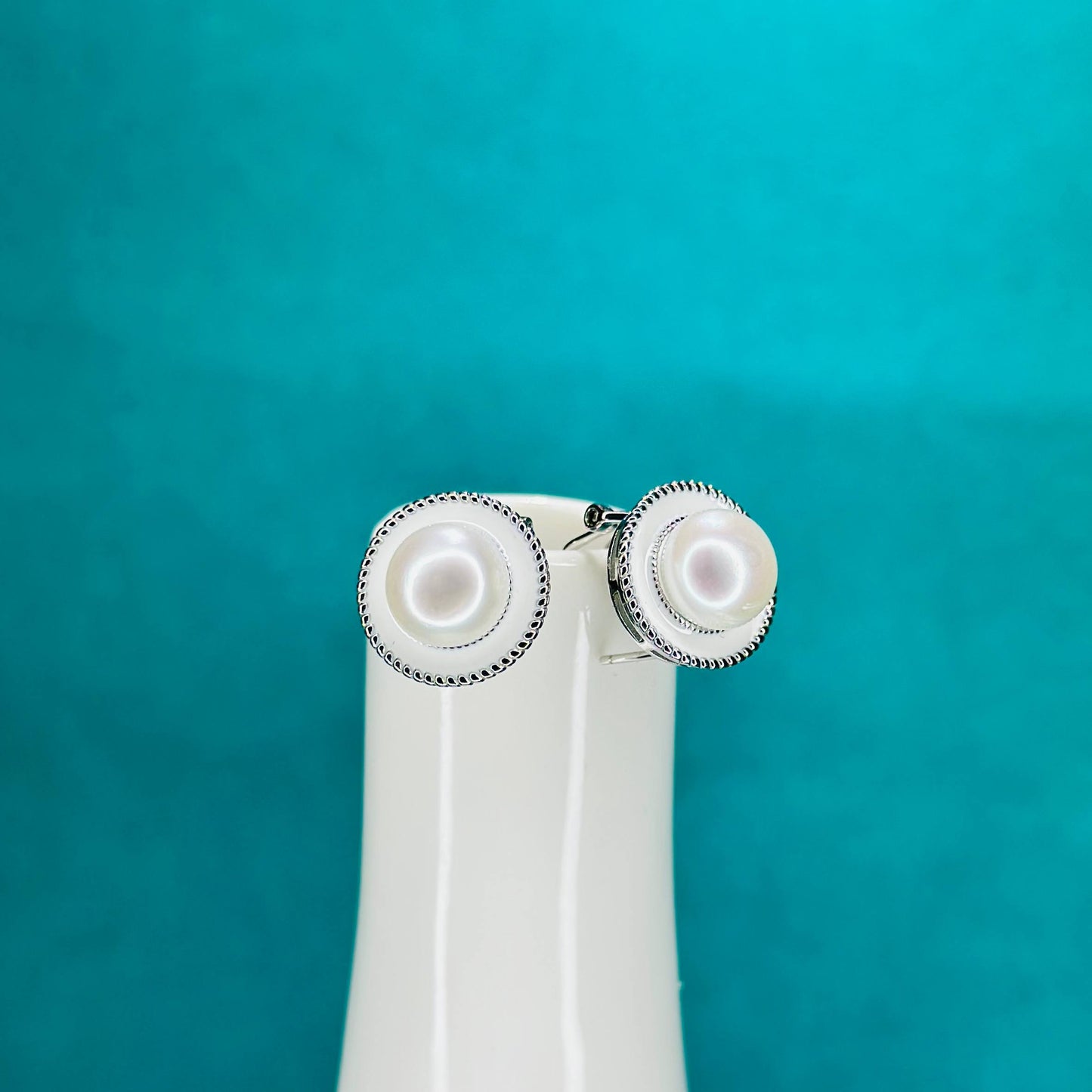 Classic Pearl Halo Studs