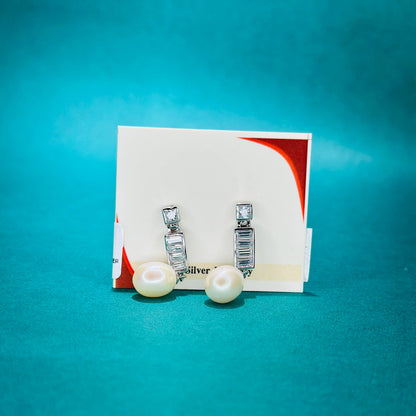 Radiant Baguette Pearl Drops