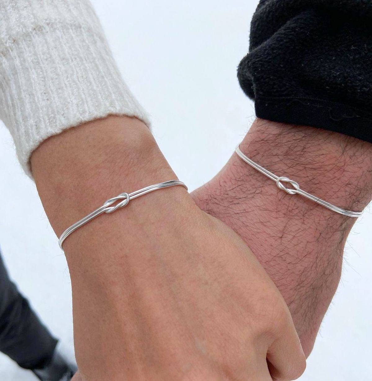 Eterna Knot Love Couple Bracelet-925 Sterling Silver