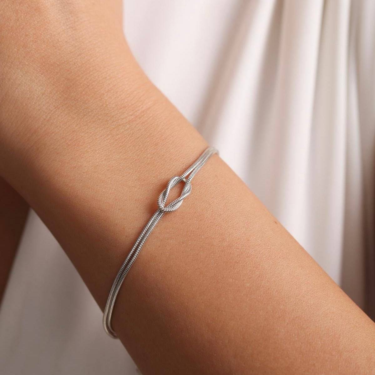 Eterna Knot Love Couple Bracelet-925 Sterling Silver