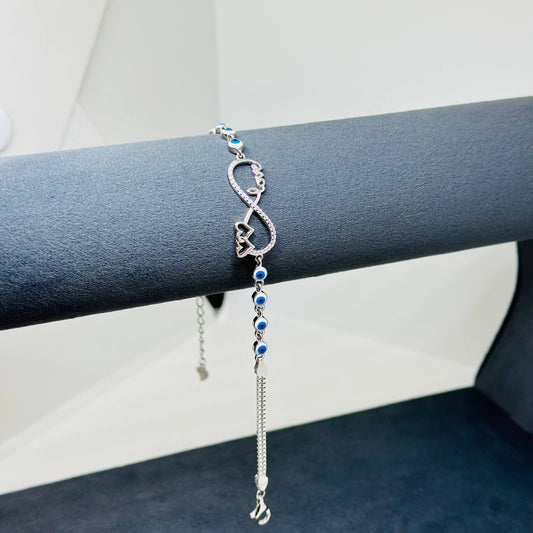 Infinity Heart Evil Eye Bracelet