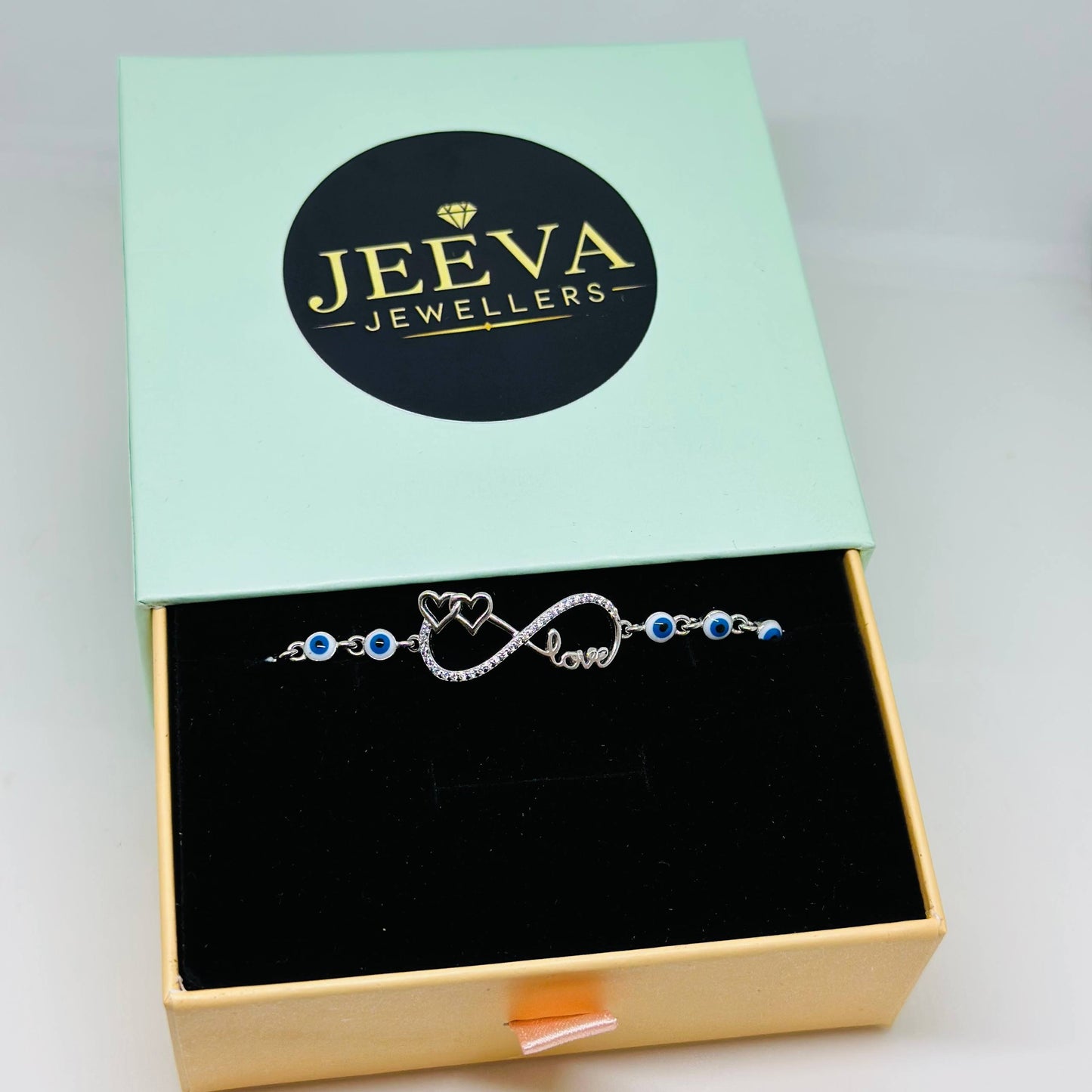 Infinity Heart Evil Eye Bracelet