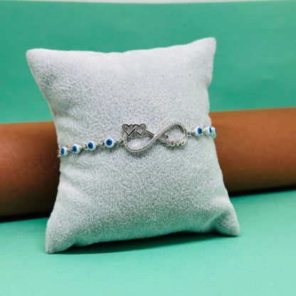 Infinity Heart Evil Eye Bracelet