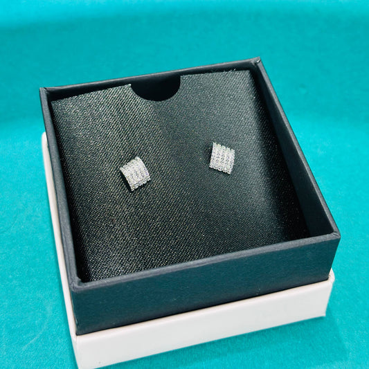 Classic Diamond Row Studs