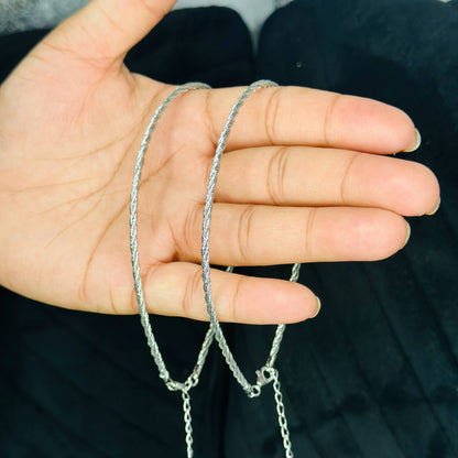 “Twirl Elegance 925 Silver Anklet”