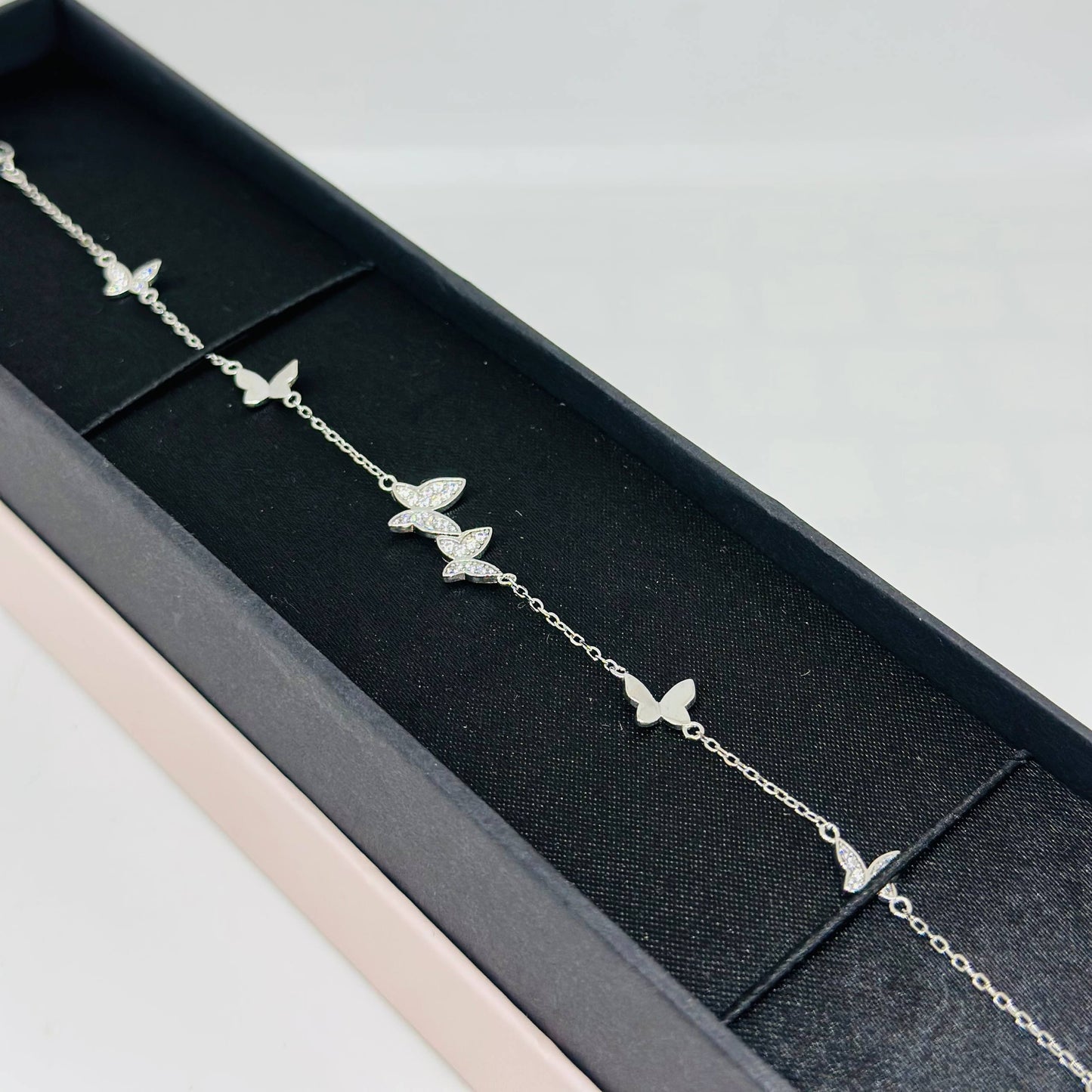 Flutter Charm 925 Silver Bracelet