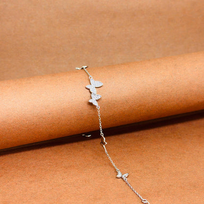 Flutter Charm 925 Silver Bracelet