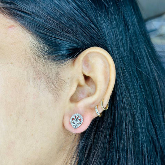 💎 925 Sterling Silver Teardrop Sparkle Stud Earrings