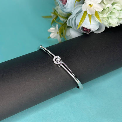 Eternal Knot Bangle – 925 Sterling Silver