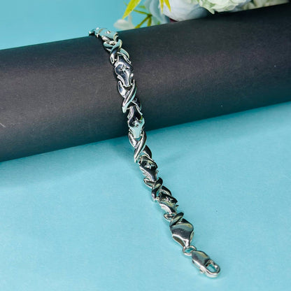 Flame Link Bracelet – 925 Sterling Silver