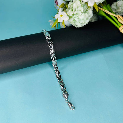 Flame Link Bracelet – 925 Sterling Silver