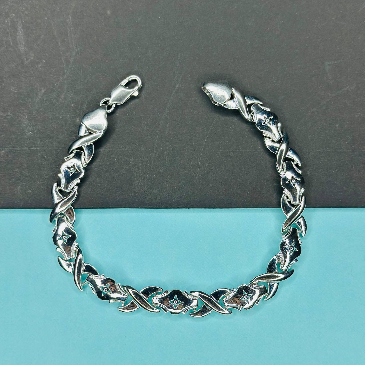 Flame Link Bracelet – 925 Sterling Silver