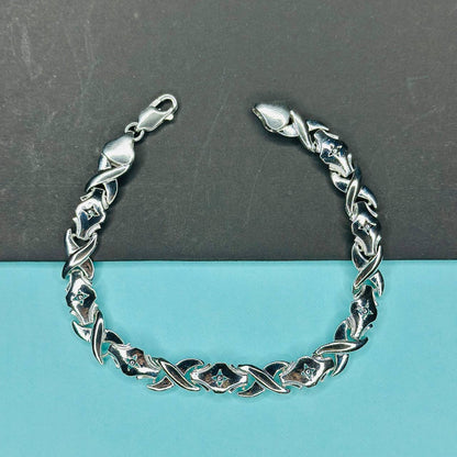 Flame Link Bracelet – 925 Sterling Silver