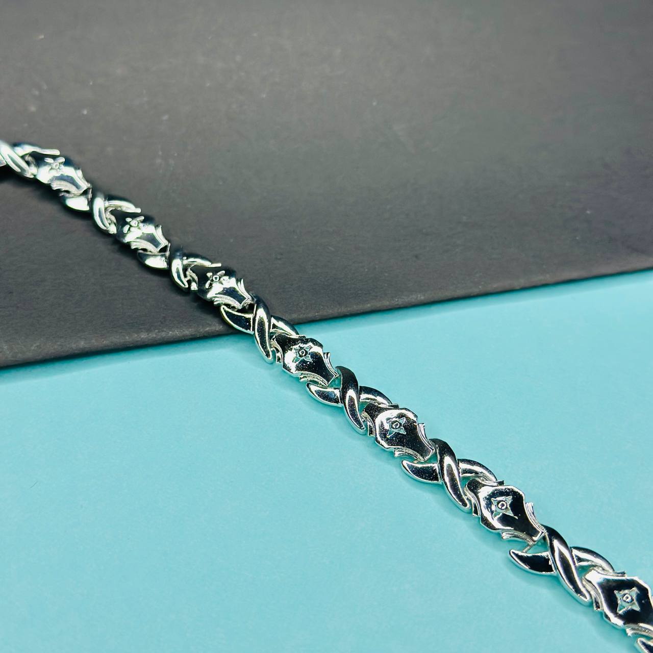 Flame Link Bracelet – 925 Sterling Silver