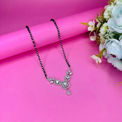 925 Sterling Silver CZ Diamond Mangalsutra