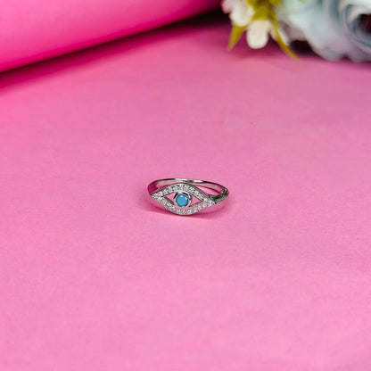 Serene Gaze 925 Silver Evil Eye Ring