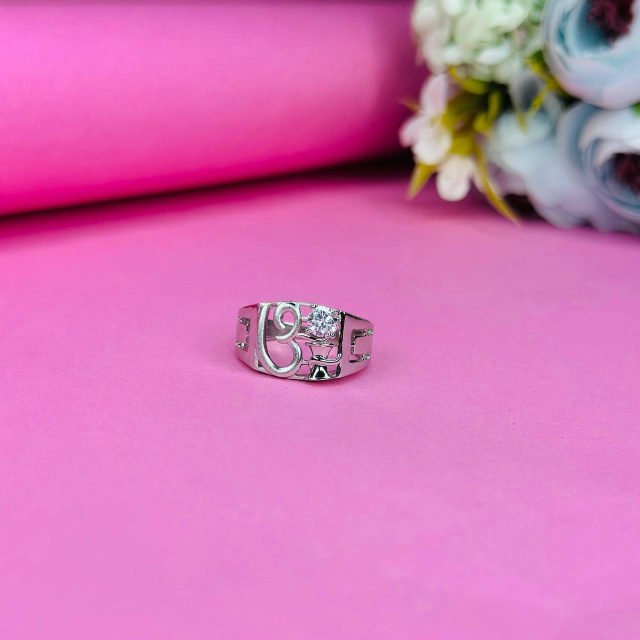 Divine Om 925 Silver Men's Ring