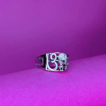 Divine Om 925 Silver Men's Ring