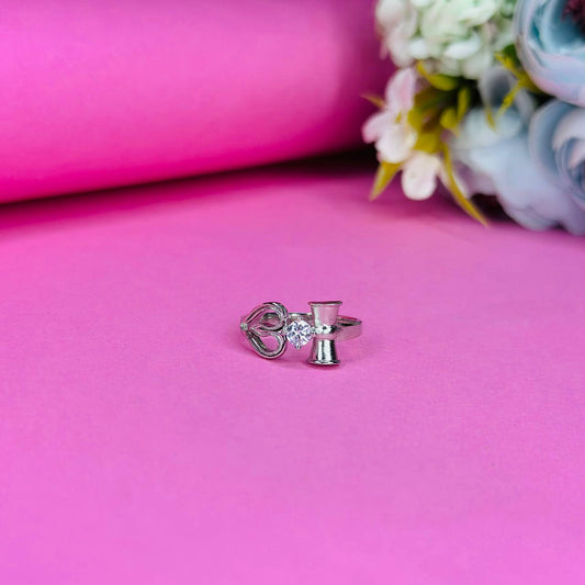 Trishakti 925 Silver Om Ring for Women