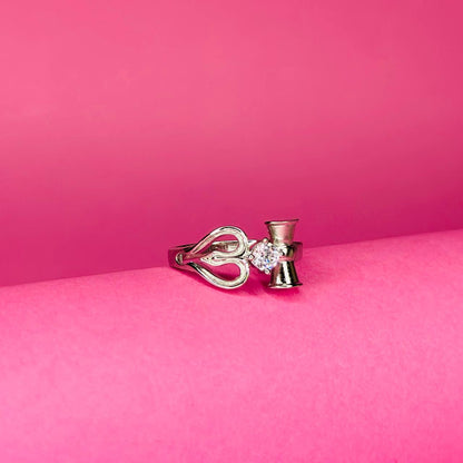 Trishakti 925 Silver Om Ring for Women