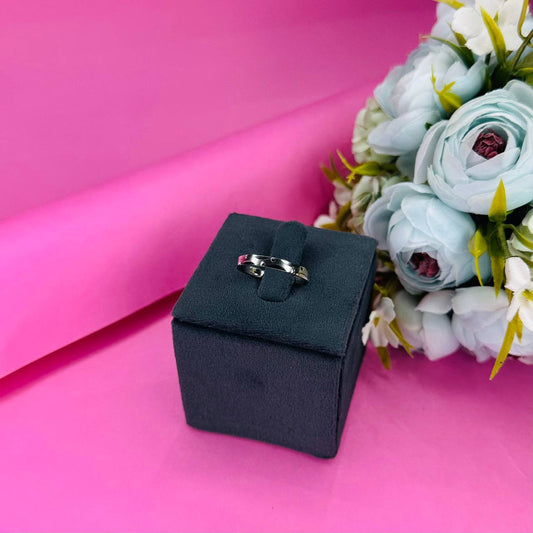 925 Sterling Silver Engraved Star Pattern Band Ring