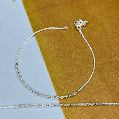 Sterling Silver Classic Link Chain Anklet